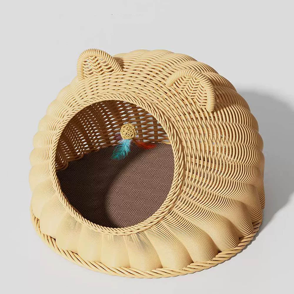 Rattan Cat Bed Stylish Wicker Cat Beds Pet Furniture