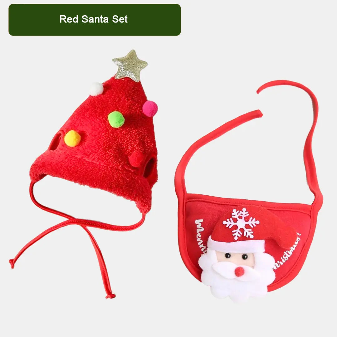 Pawsmas Christmas Pet Hat & Bandana Set