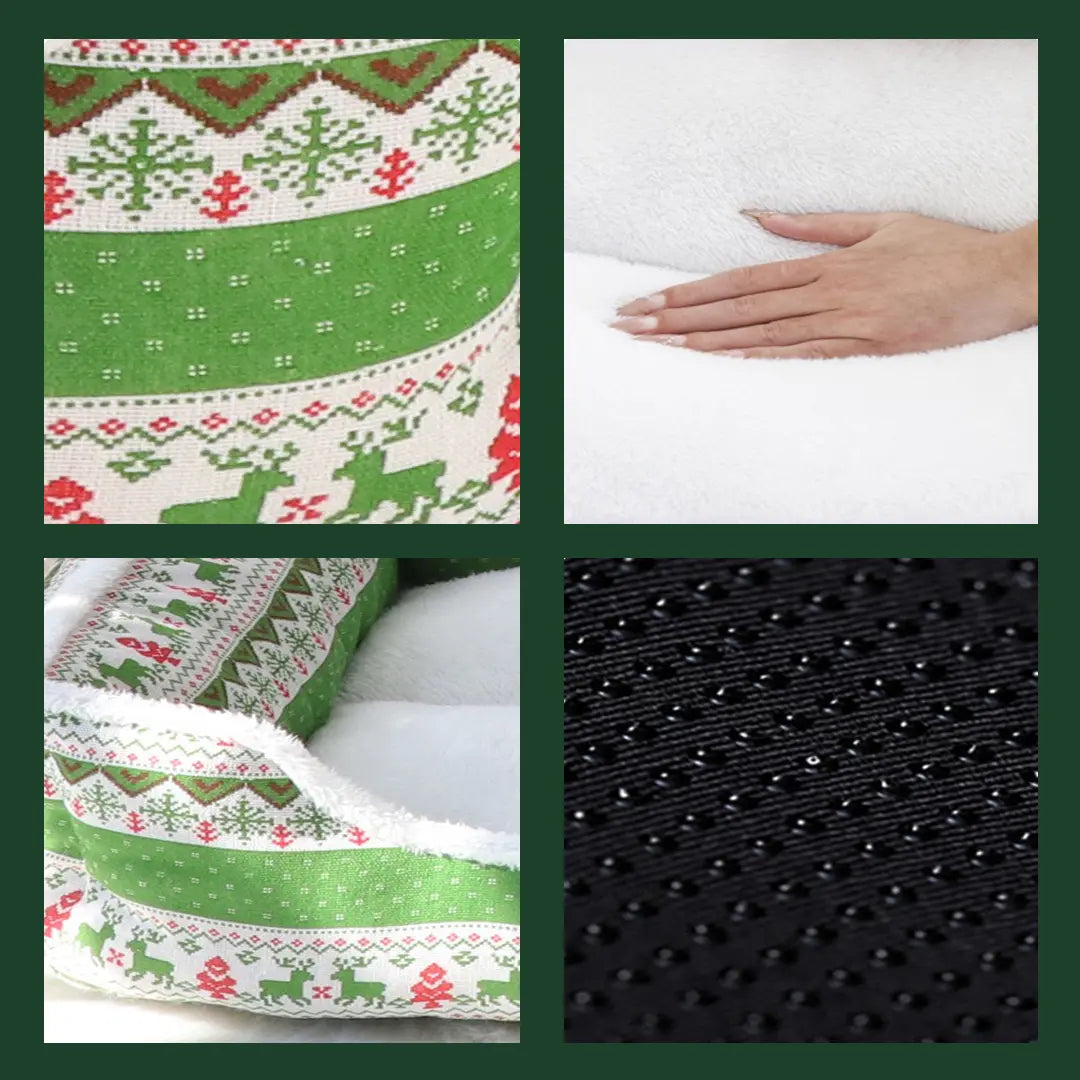 Pawsmas Reindeer Print Pet Bed