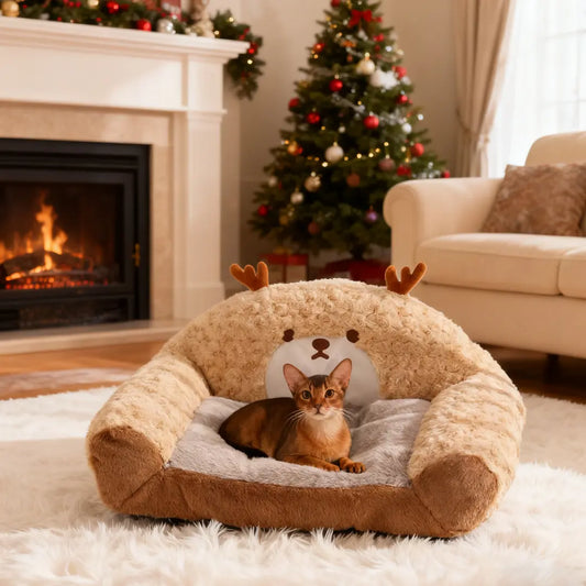 Pawsmas Reindeer Family Series Pet Bed