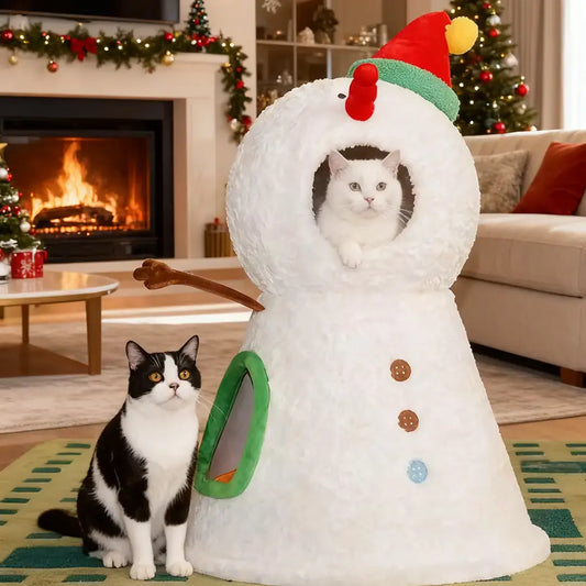 Pawsmas Snowman Pet House