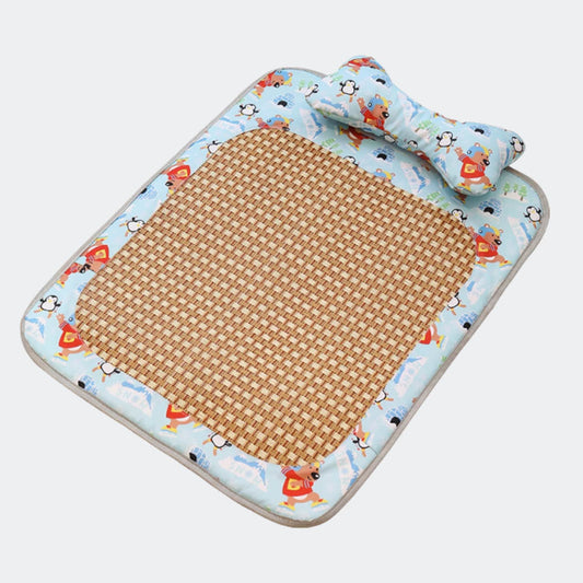 Summer Rattan Mat Pet Sleeping Cooling Pad for Cats Dogs