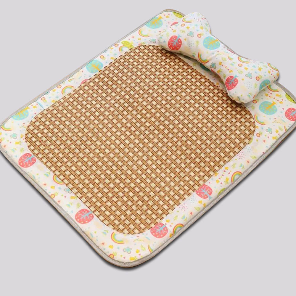 Summer Rattan Mat Pet Sleeping Cooling Pad for Cats Dogs