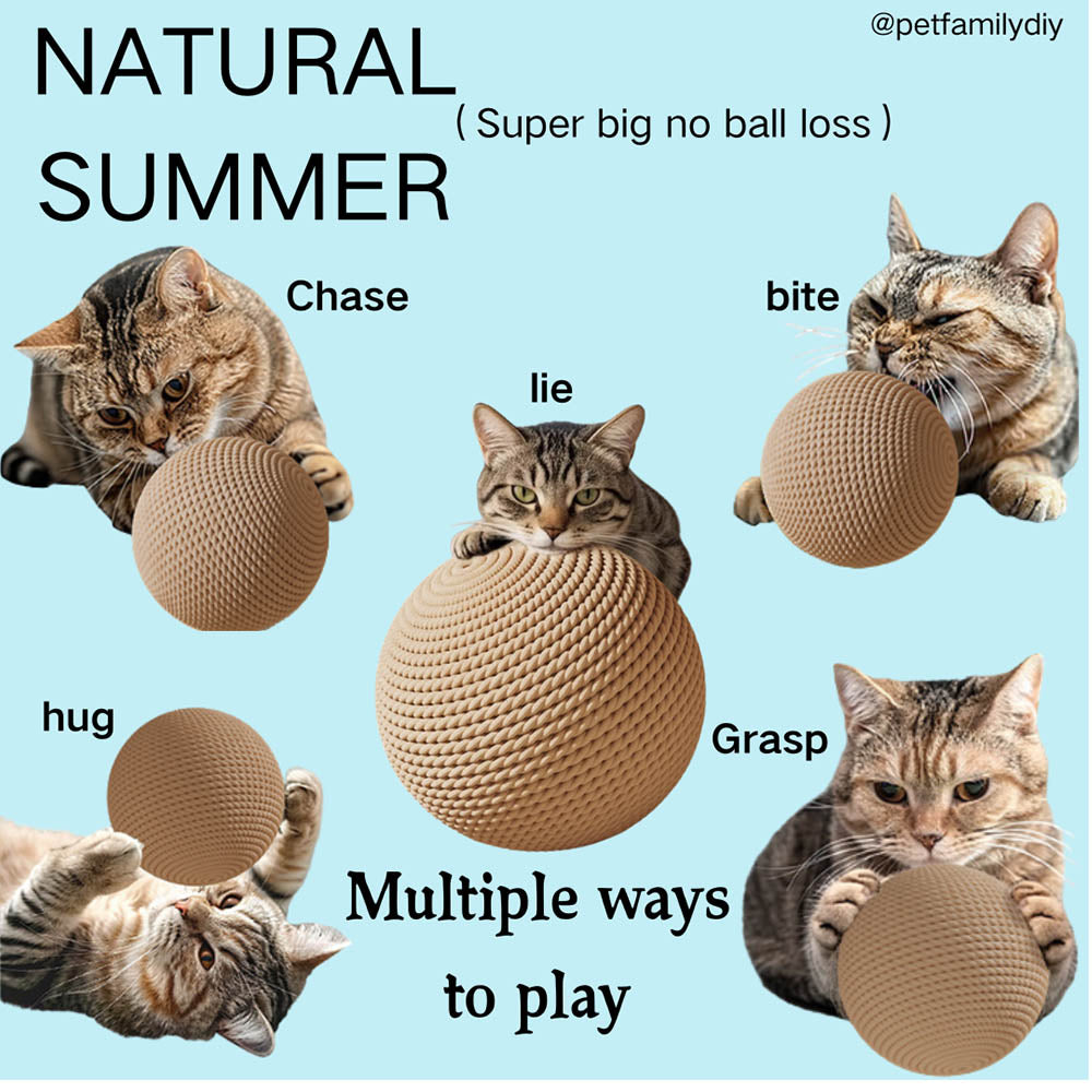 Super Large Sisal Ball, Customized Cat Toy, Self-Entertainment Tool, Teeth Grinding, Chewing And Sound