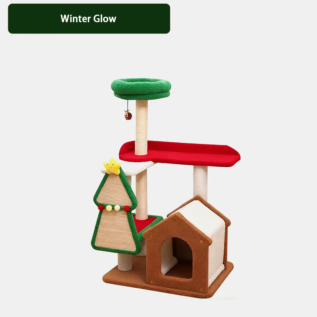 Pawsmas Christmas Tree Cat Bed & Tower