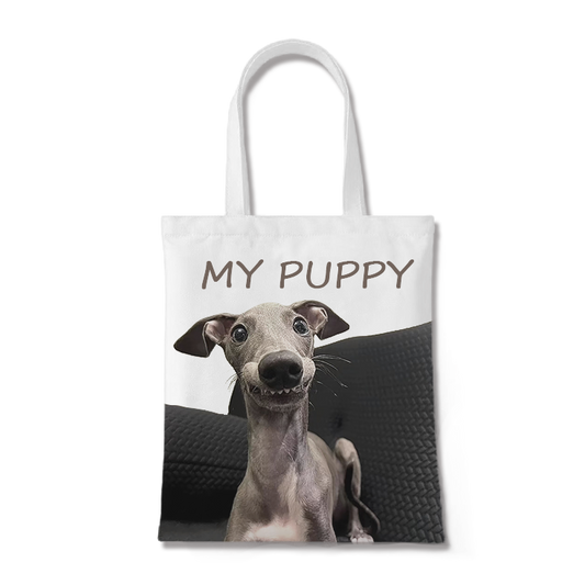 Sac en toile personnalisé pour portrait d'animal de compagnie à usage quotidien