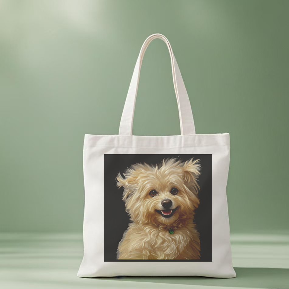 Sac en toile personnalisé pour portrait d'animal de compagnie à usage quotidien