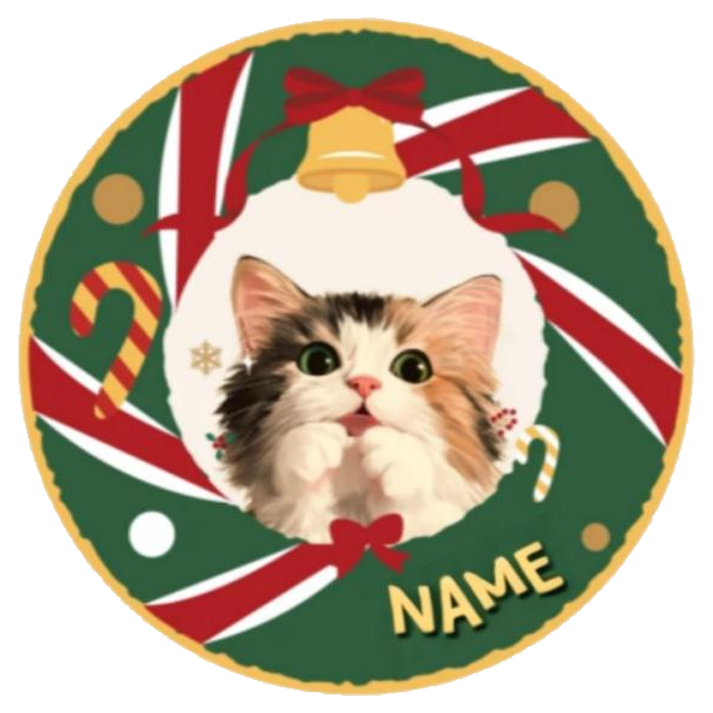 Weihnachtsglocke individualisiertes Haustierporträtteppich