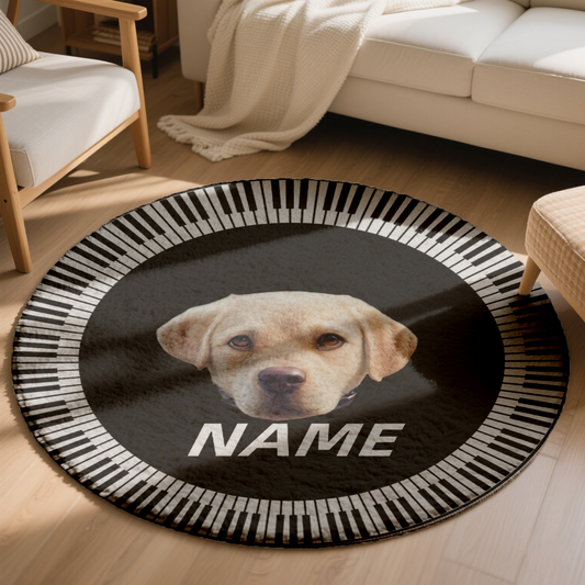 Piano Keys Customized Pet Portrait Carpet