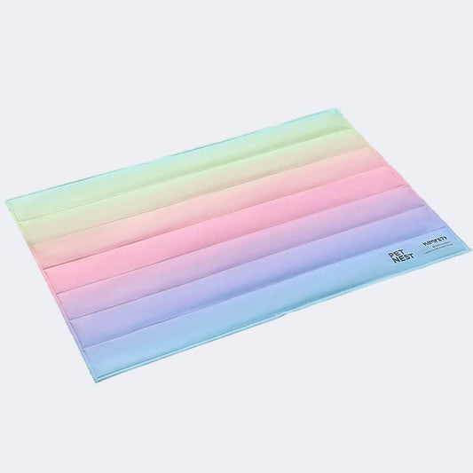 Rainbow Pet Cooling Gel Mat For Dogs Cats – Non-Toxic Ice Pad for Dogs & Cats (No Freezing Needed)