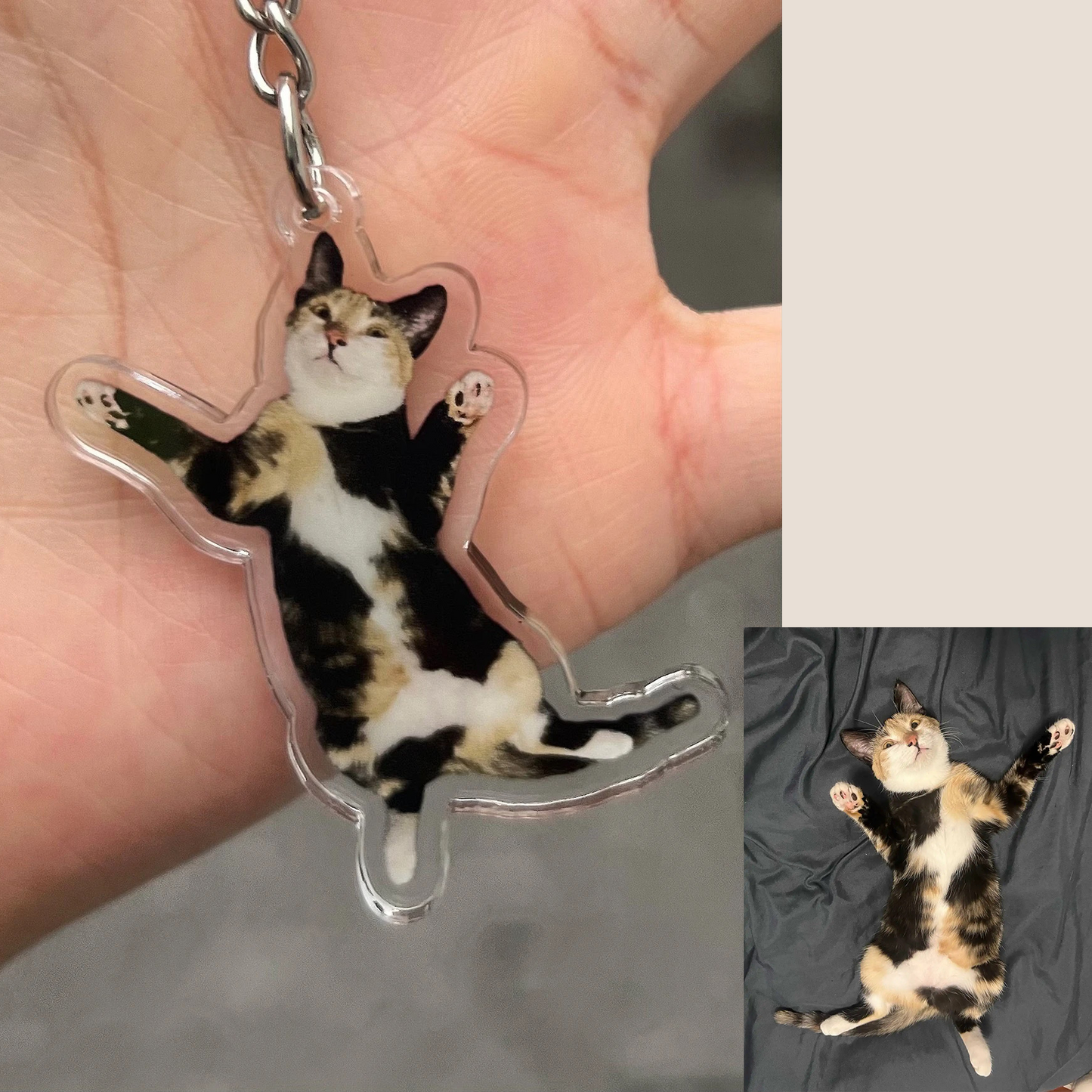 Customize Your Pet Portrait Acrylic Keychain