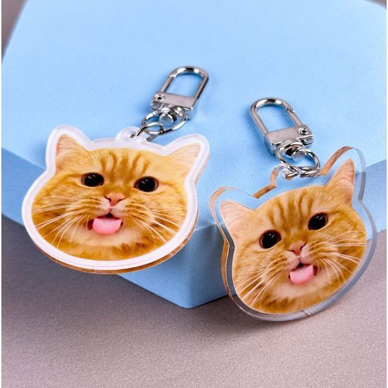 Customize Your Pet Portrait Acrylic Keychain