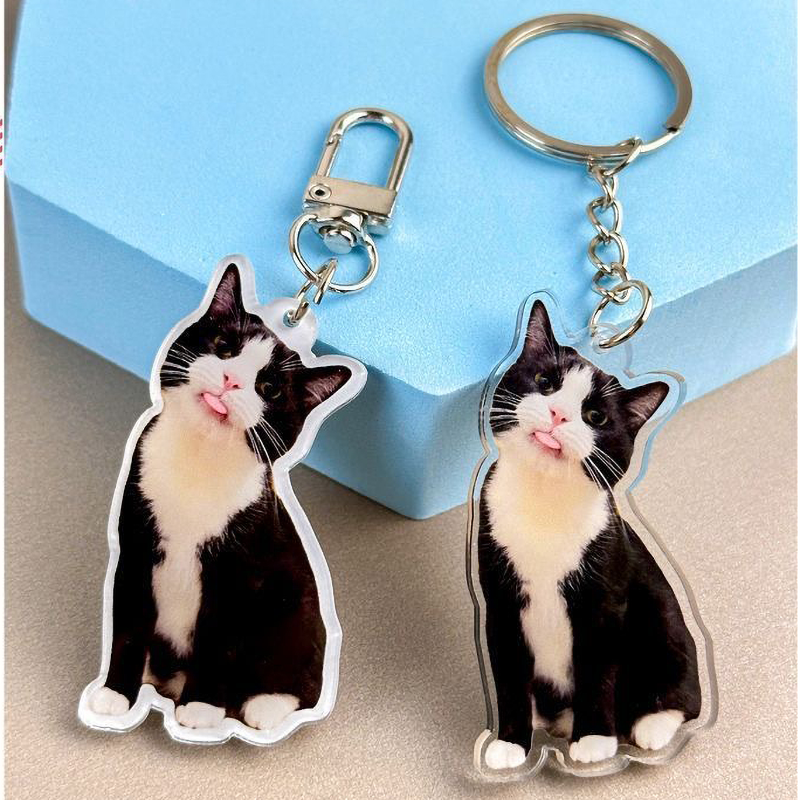Customize Your Pet Portrait Acrylic Keychain