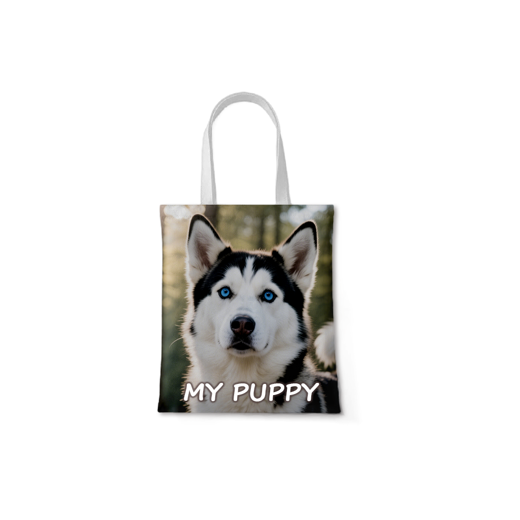 Sac en toile personnalisé pour portrait d'animal de compagnie à usage quotidien