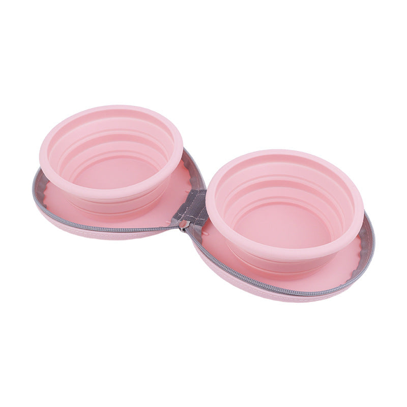 Collapsible Dual-Purpose Pet Travel Bowl