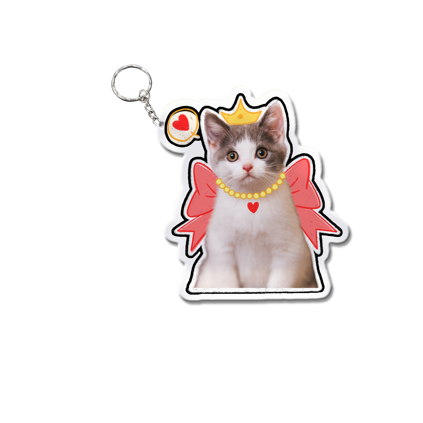 Customize Your Pet Portrait Acrylic Keychain