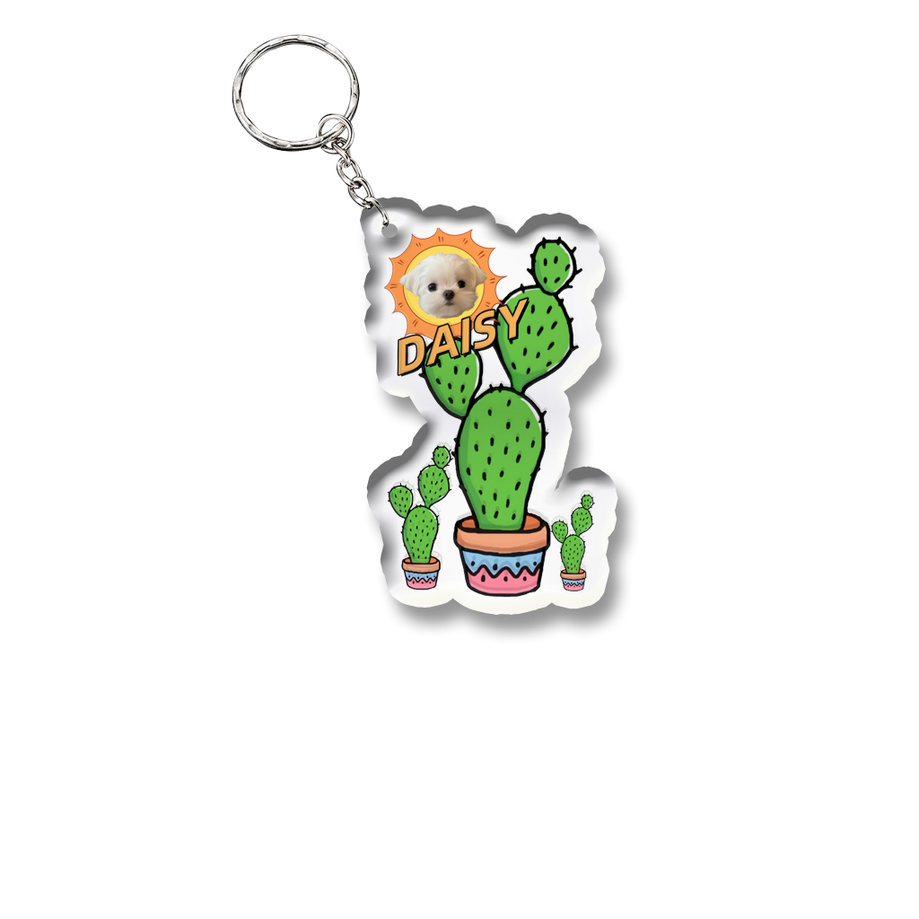Customize Your Pet Portrait Acrylic Keychain