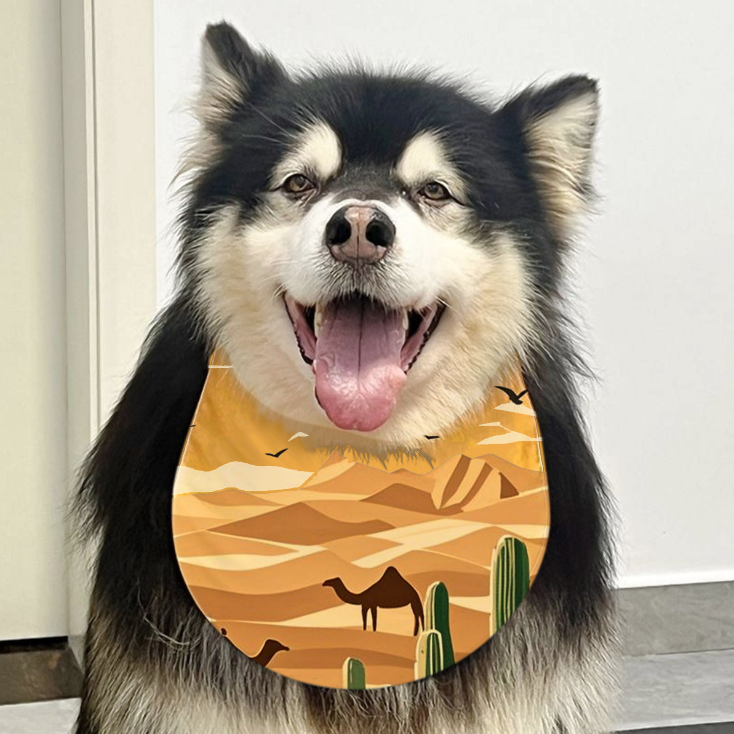 Cute Pet Bib Three-layer Waterproof Scarf