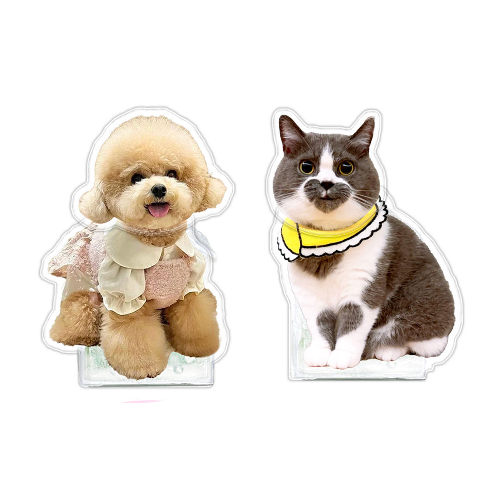 Creative Cat Dog Shaking Head Ornaments 3D Pet Expression Diy