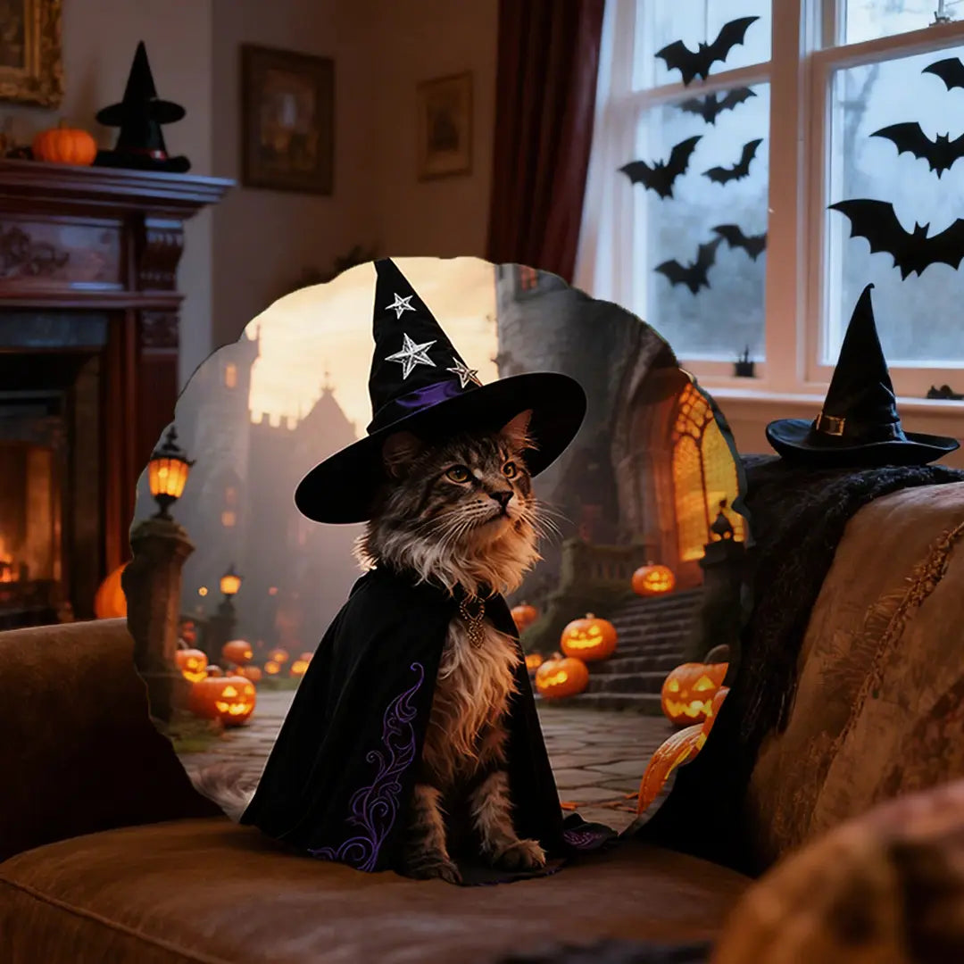 Halloween Custom Pet Portrait Pillow