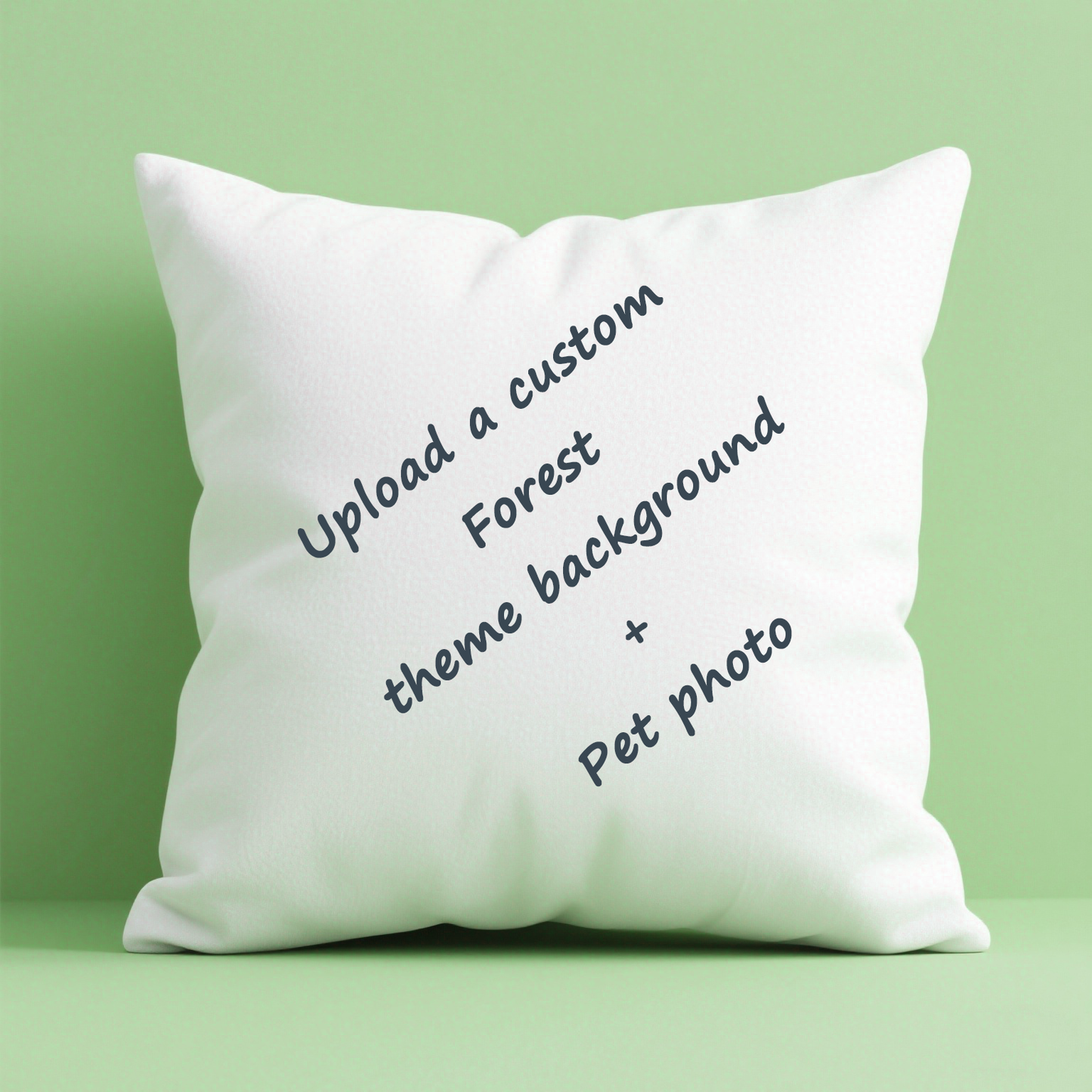 Forest Whisperers Custom Pet Portrait Pillow