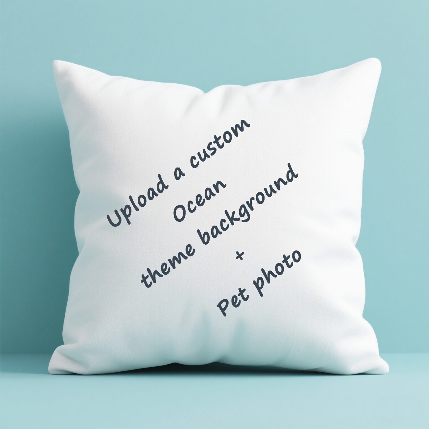 Ocean Rebirth Custom Pet Portrait Pillow