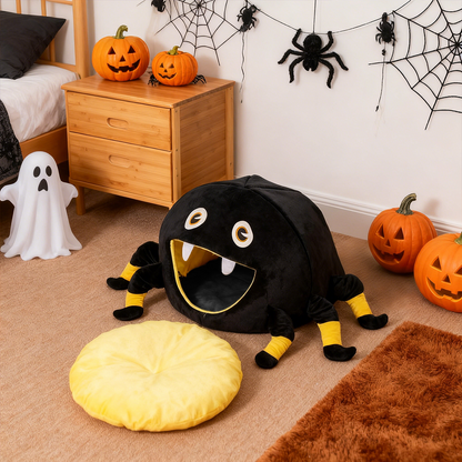Halloween Black Cat Head Pet Bed