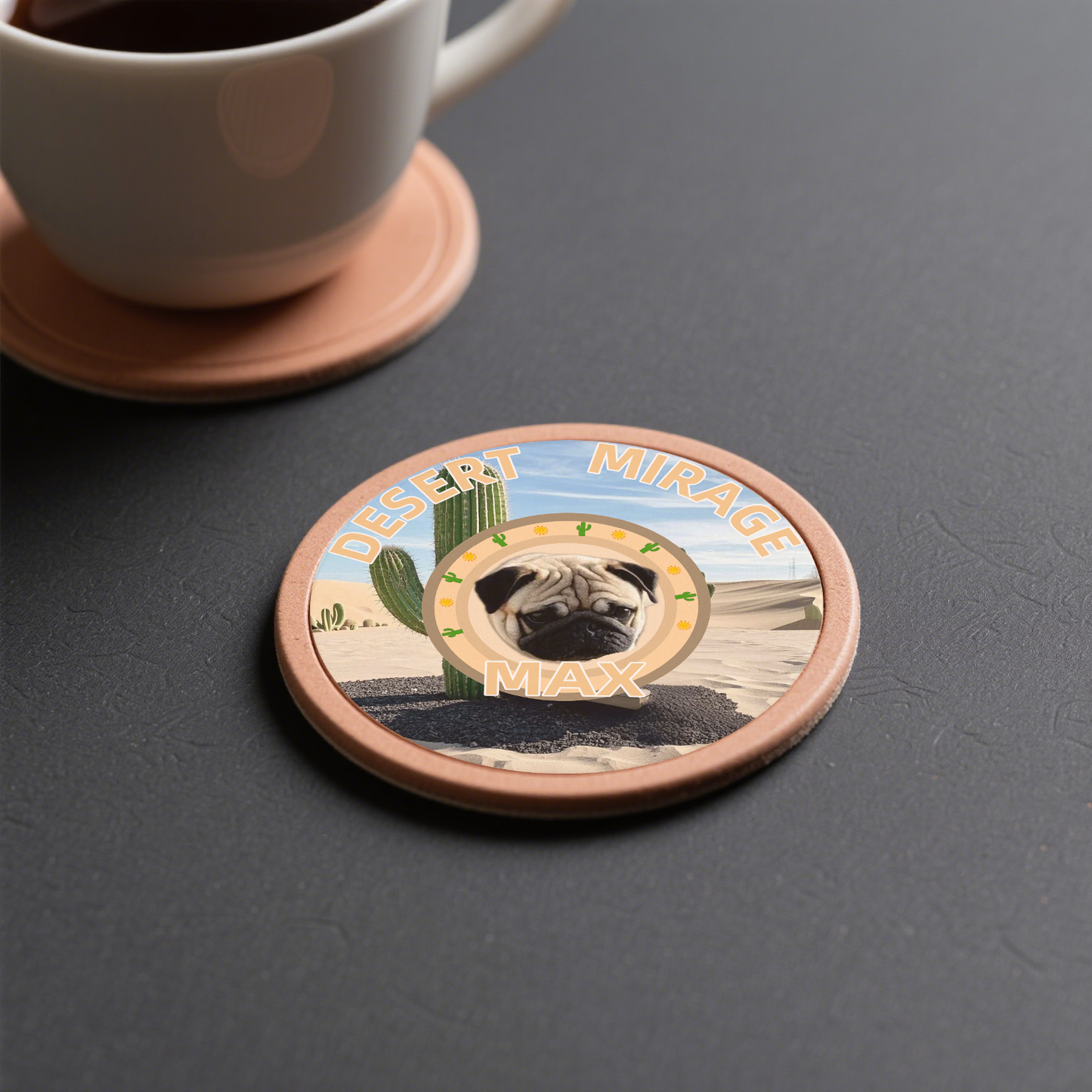 Desert Mirage Customized Pet Themed Coasters