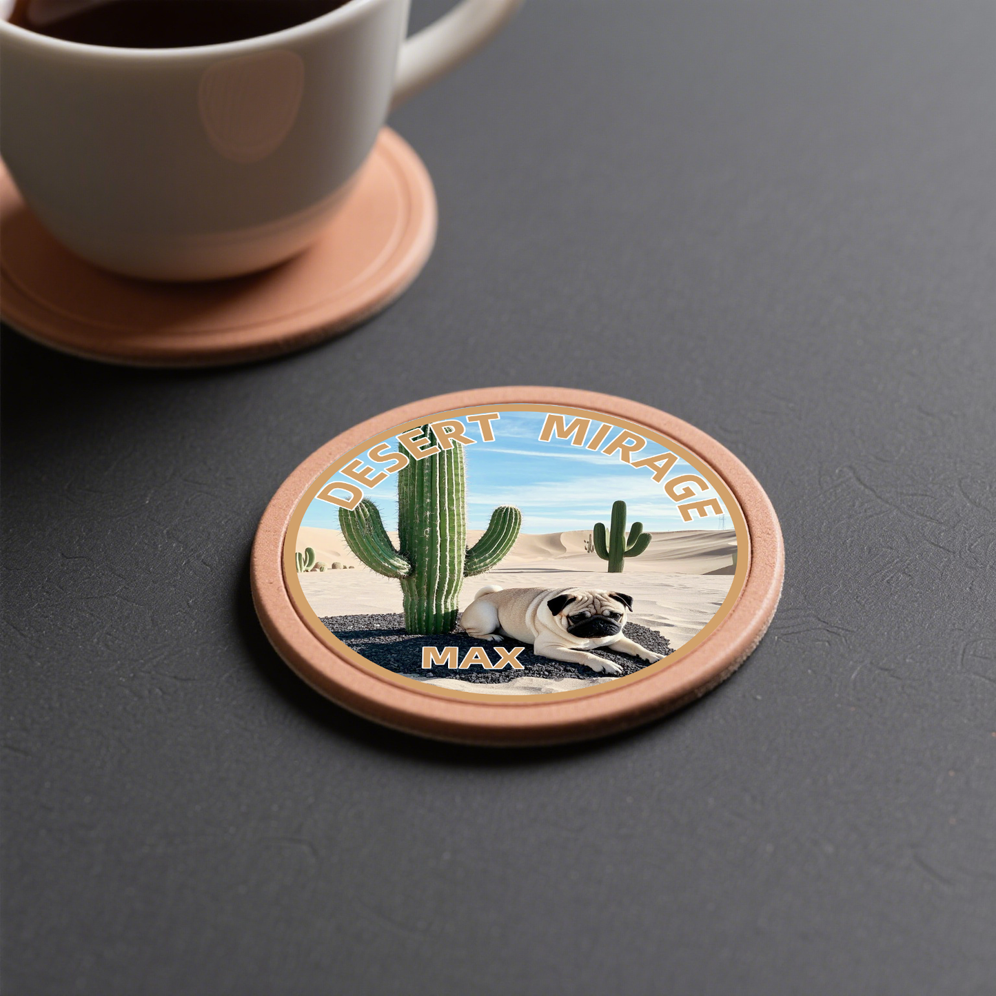 Desert Mirage Customized Pet Themed Coasters