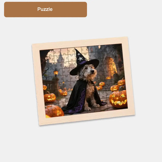 Halloween Customized Pet Portrait Puzzle