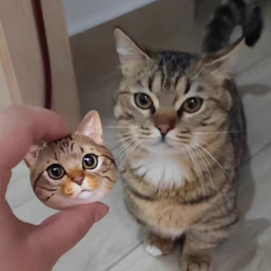 Hand-painted custom pet plaster head fridge magnet