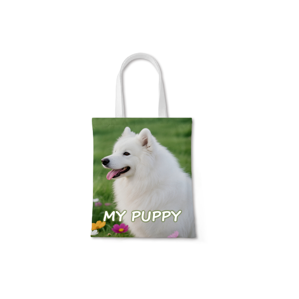 Customized Daily Use Pet Portrait Canvas Bag