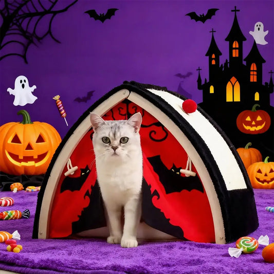 Halloween Bat Cat Tent Bed