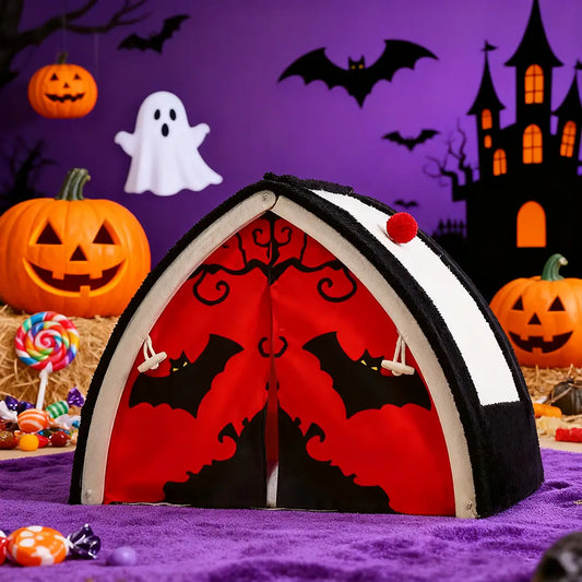 Halloween Bat Cat Tent Bed