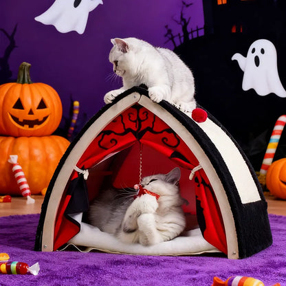 Halloween Bat Cat Tent Bed