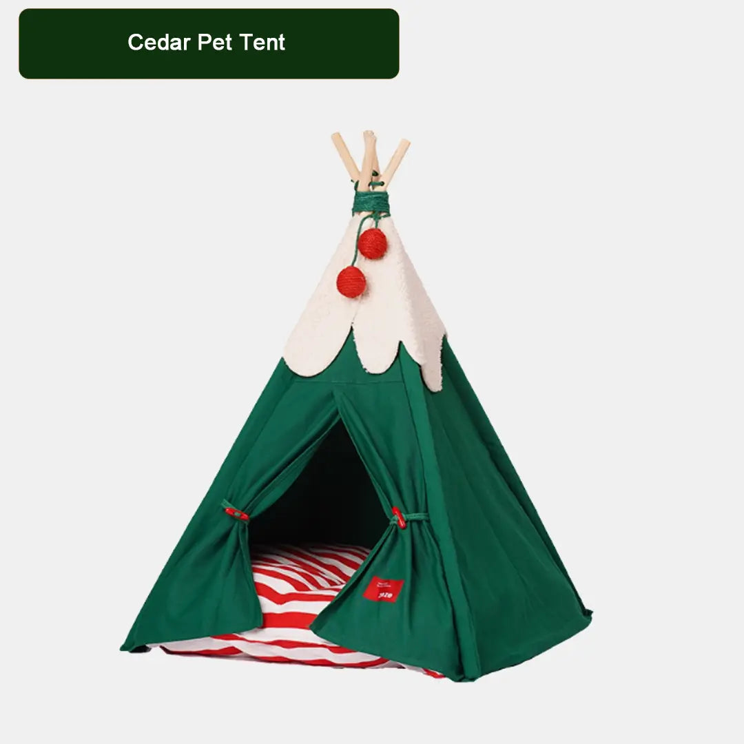 Pawsmas Cedar Pet Tent