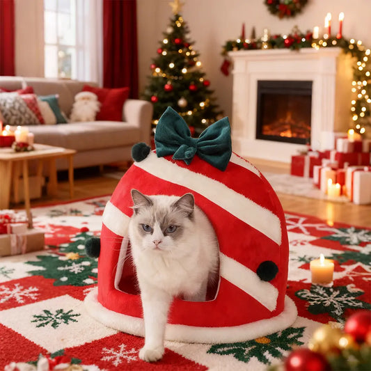 Pawsmas Christmas Bell Pet Bed