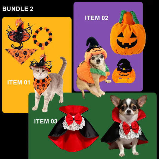 Classic Halloween pet cosplay costume pack