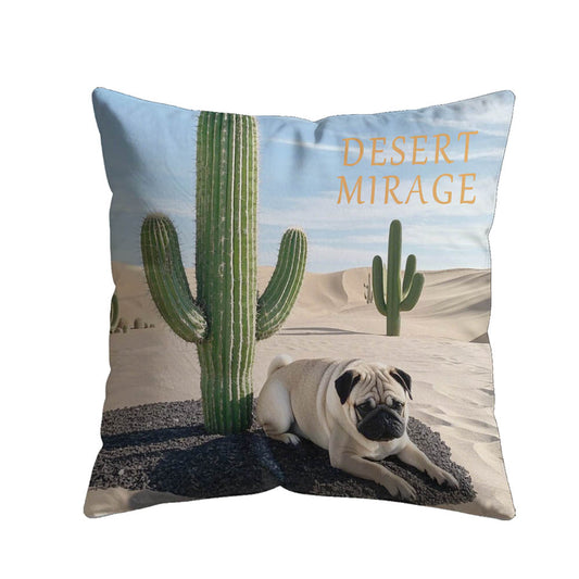 Wüstenmirages-Pillow mit individuellem Tierporträt