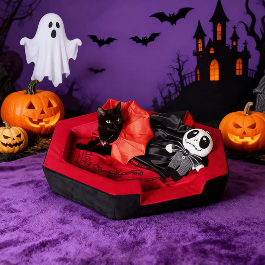 Halloween Dracula's Coffin Pet Bed