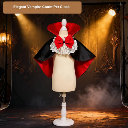 Halloween Elegant Lace & Bow Tie Vampire Cloak for Pets