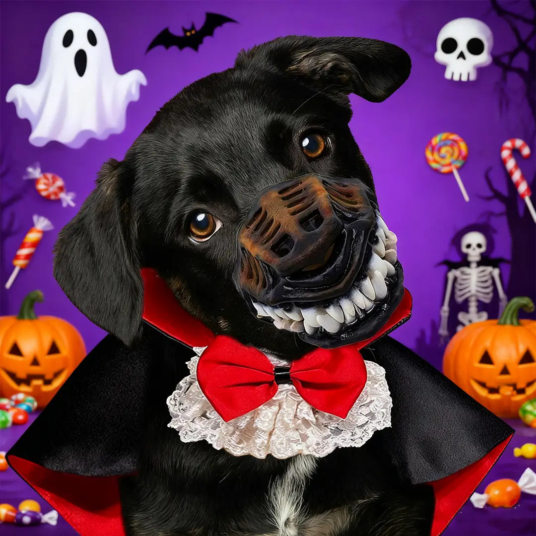 Halloween Elegant Lace & Bow Tie Vampire Cloak for Pets