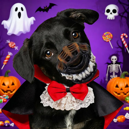 Halloween Elegant Lace & Bow Tie Vampire Cloak for Pets