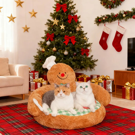 Pawsmas Gingerbread Hug Pet Sofa Bed