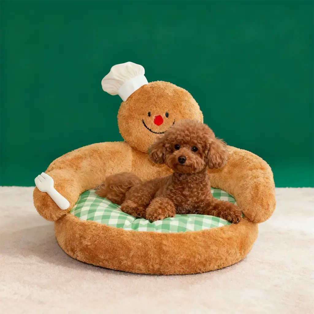 Pawsmas Gingerbread Hug Pet Sofa Bed