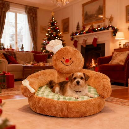 Pawsmas Gingerbread Hug Pet Sofa Bed