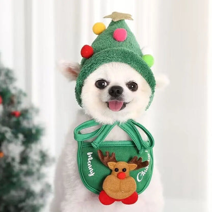 Pawsmas Christmas Pet Hat & Bandana Set