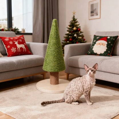 Minimalist Christmas Tree Cat Scratching Post
