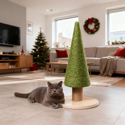 Minimalist Christmas Tree Cat Scratching Post