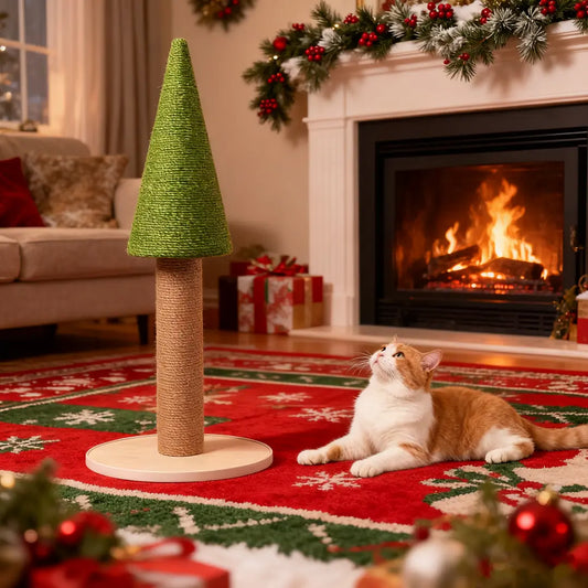 Minimalist Christmas Tree Cat Scratching Post